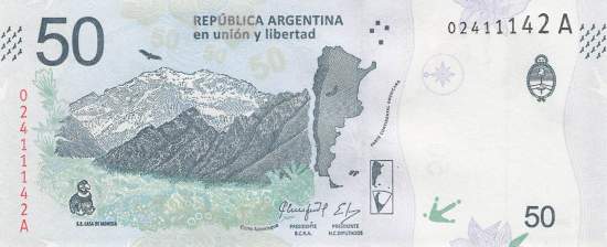 50 Pesos Argentinien 2018 p.363a